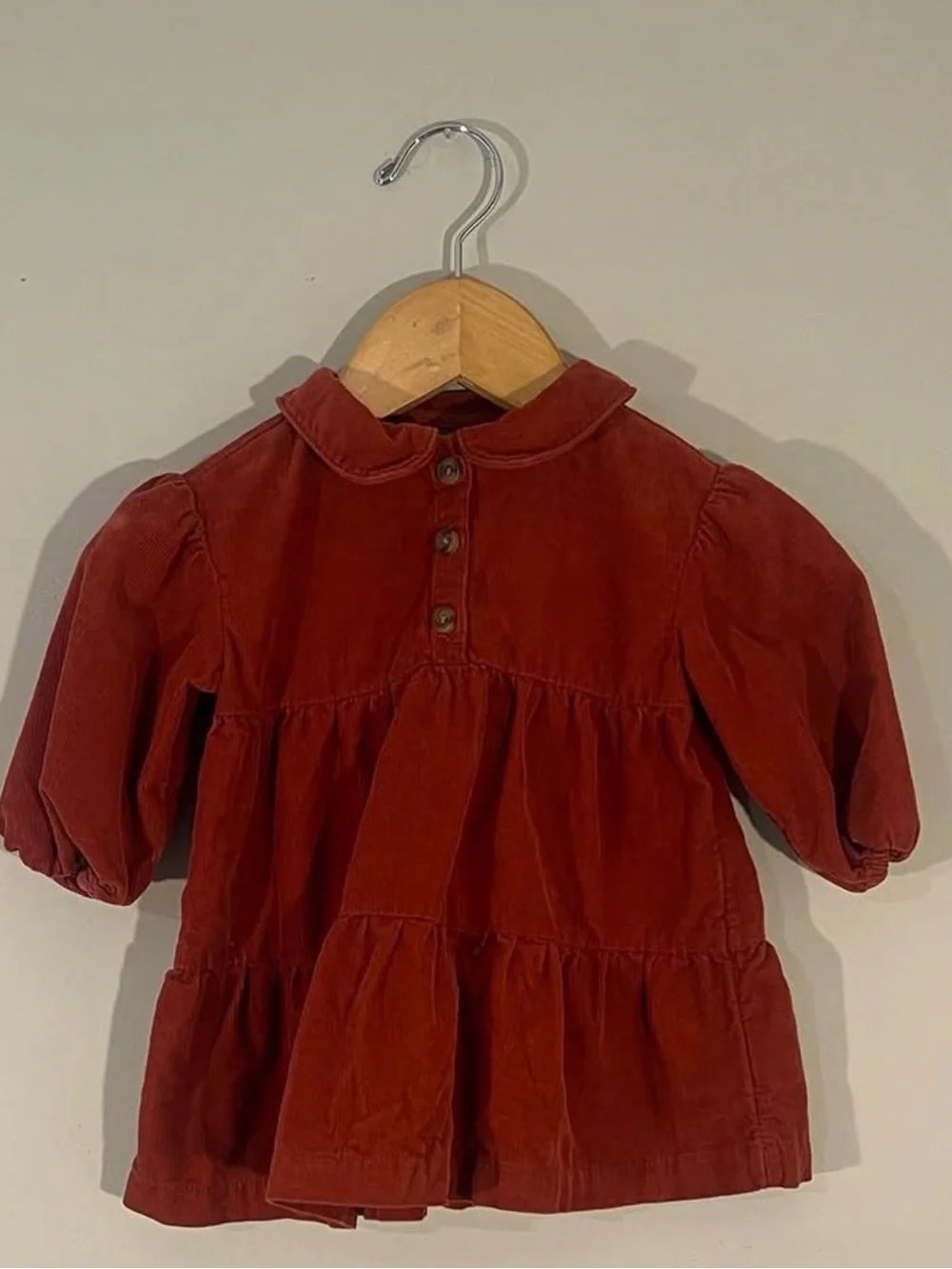 $10 ADD ON Old Navy Baby NWOT Long Sleeve Button‎ Front Corduroy Dress 3-6M fall